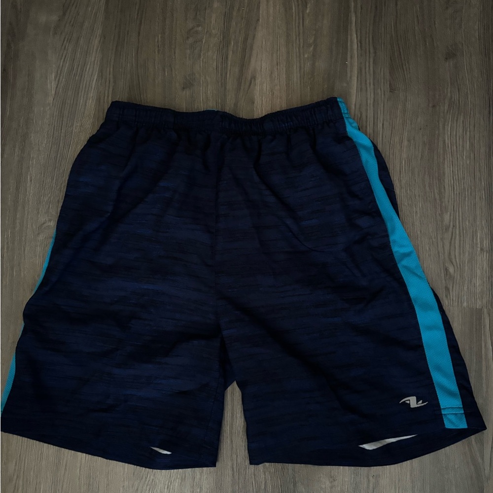 Men's Navy and Blue Athletic Swimming Trunks